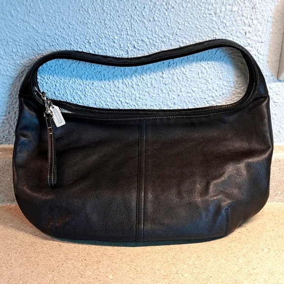 Authentic Coach Ergo Black Leather Hobo bag 9221 VGC! - Picture 1 of 12